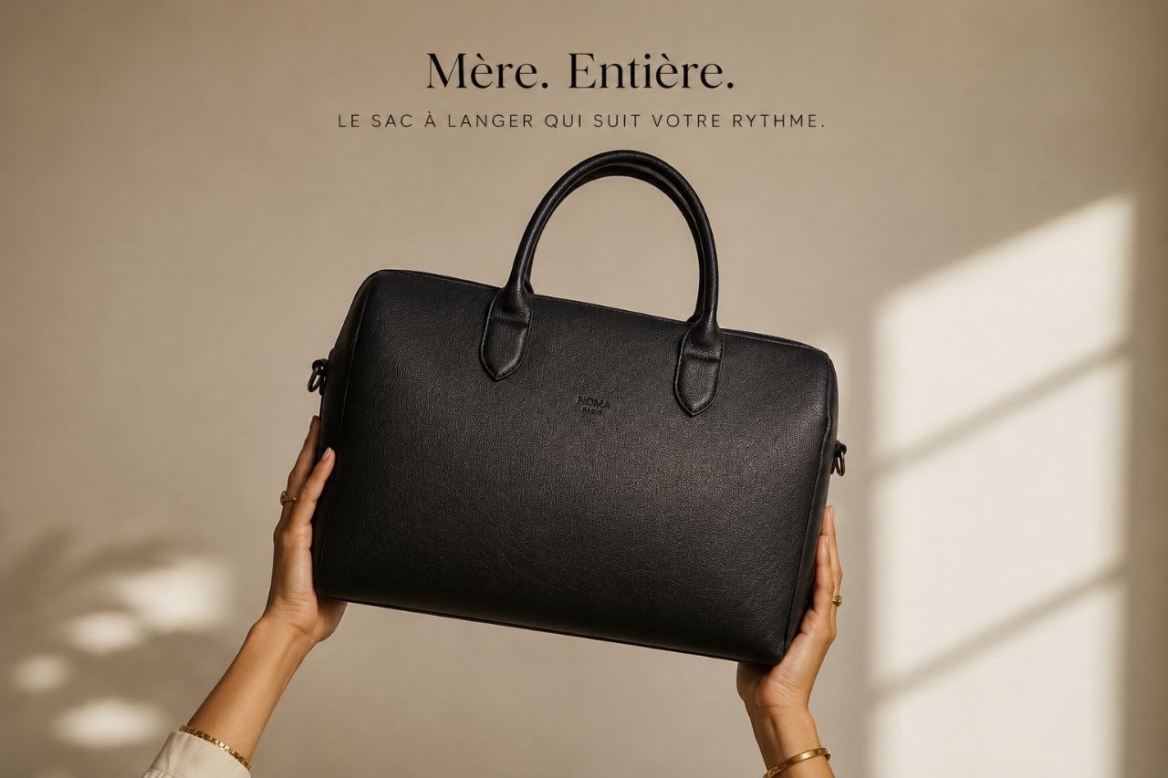 Sac NÔMA Paris tenu à deux mains — Mère. Entière.